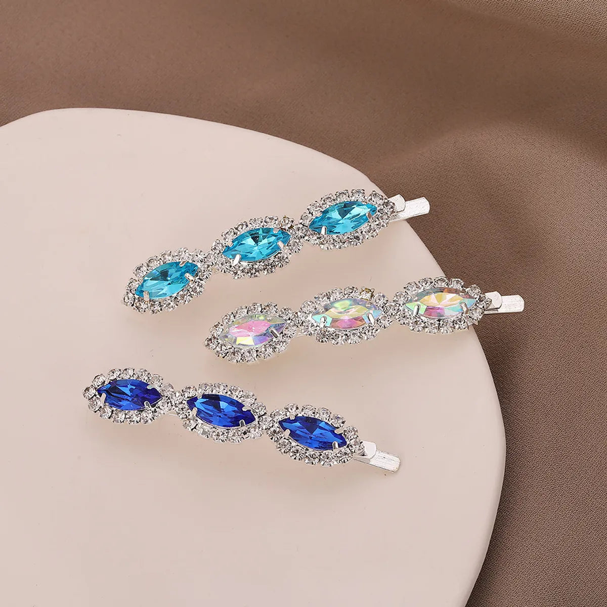 Simple Style Geometric Rhinestone Inlay Rhinestones Hair Clip 1 Piece