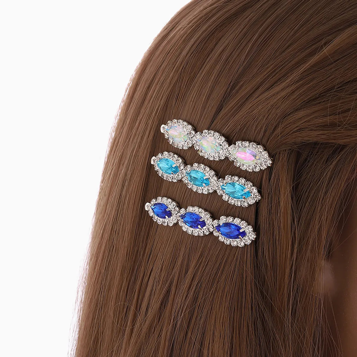 Simple Style Geometric Rhinestone Inlay Rhinestones Hair Clip 1 Piece