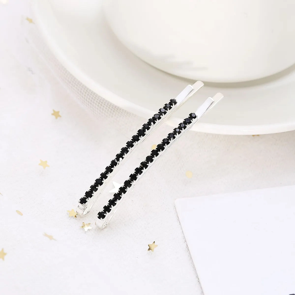 Simple Style Geometric Rhinestone Plating Hair Clip 1 Piece