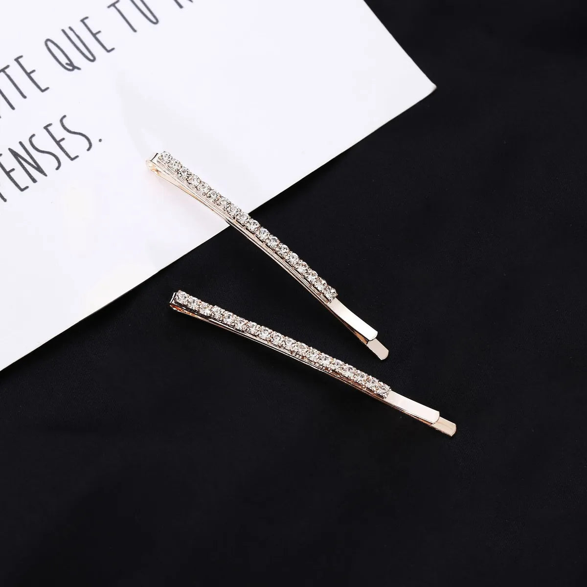 Simple Style Geometric Rhinestone Plating Hair Clip 1 Piece