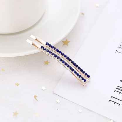 Simple Style Geometric Rhinestone Plating Hair Clip 1 Piece