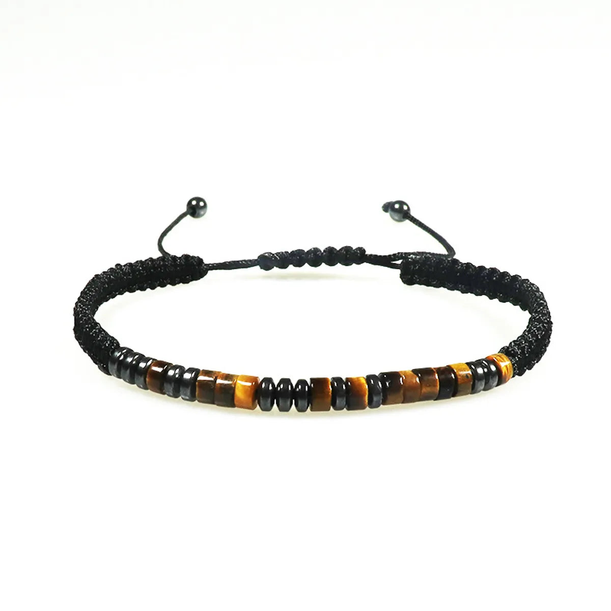 Simple Style Geometric Rope Obsidian Beaded Unisex Bracelets