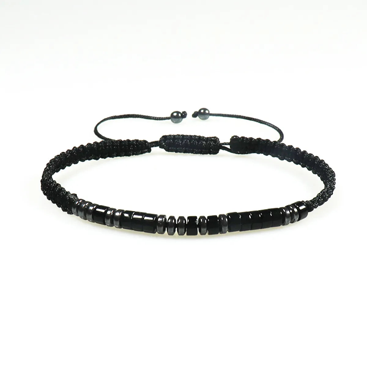 Simple Style Geometric Rope Obsidian Beaded Unisex Bracelets