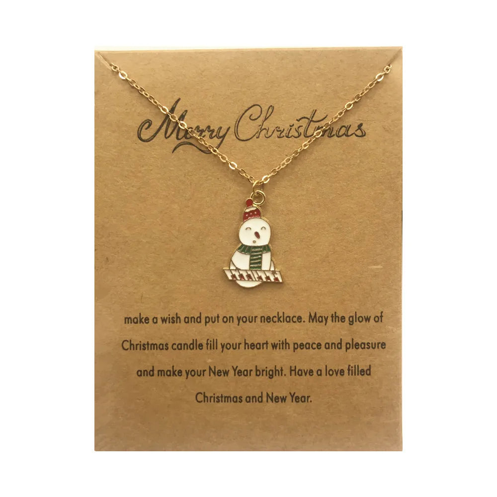 Simple Style Geometric Santa Claus Letter Alloy Wholesale Pendant Necklace