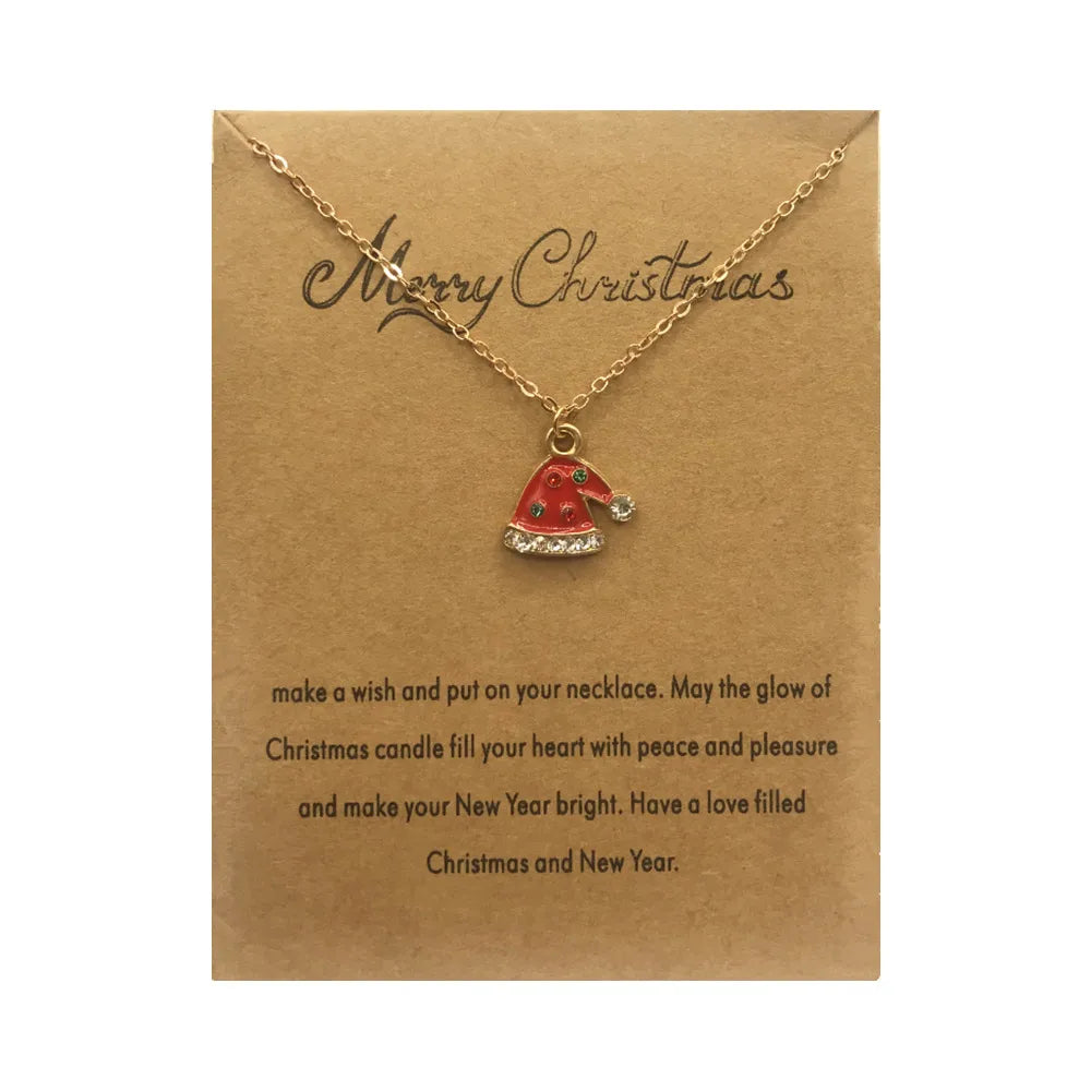 Simple Style Geometric Santa Claus Letter Alloy Wholesale Pendant Necklace