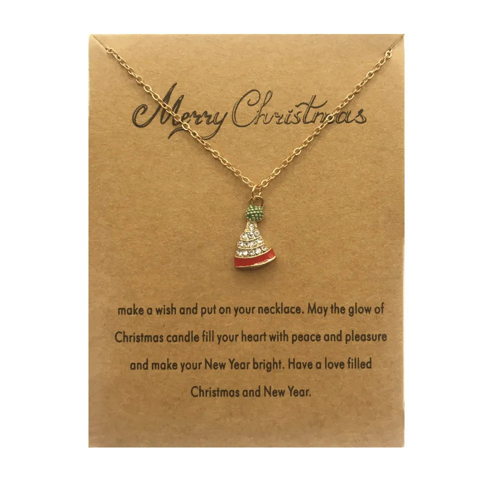 Simple Style Geometric Santa Claus Letter Alloy Wholesale Pendant Necklace