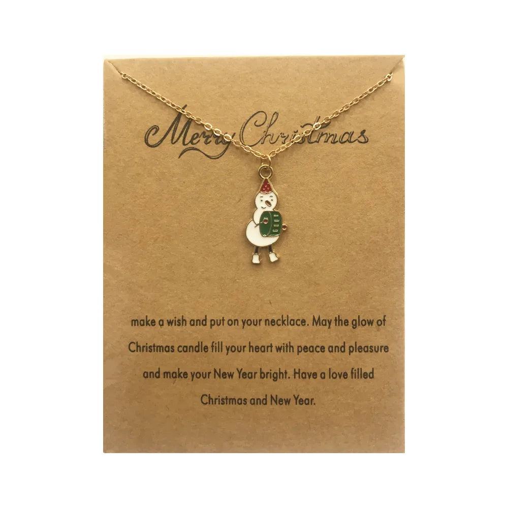 Simple Style Geometric Santa Claus Letter Alloy Wholesale Pendant Necklace