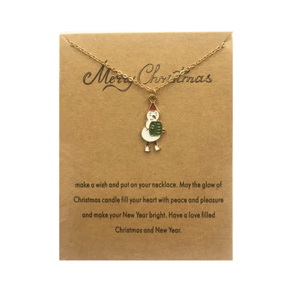 Simple Style Geometric Santa Claus Letter Alloy Wholesale Pendant Necklace