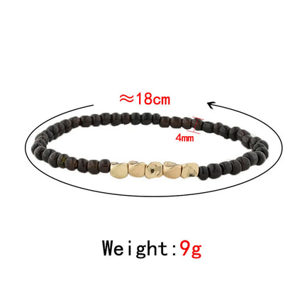 Simple Style Geometric Seed Bead Plating Unisex Bracelets