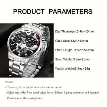 Simple Style Geometric Single Folding Buckle Quartz Men'S Watches