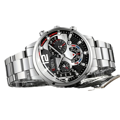 Simple Style Geometric Single Folding Buckle Quartz Men'S Watches