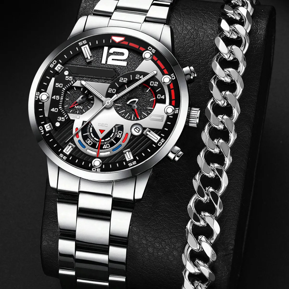 Simple Style Geometric Single Folding Buckle Quartz Men'S Watches