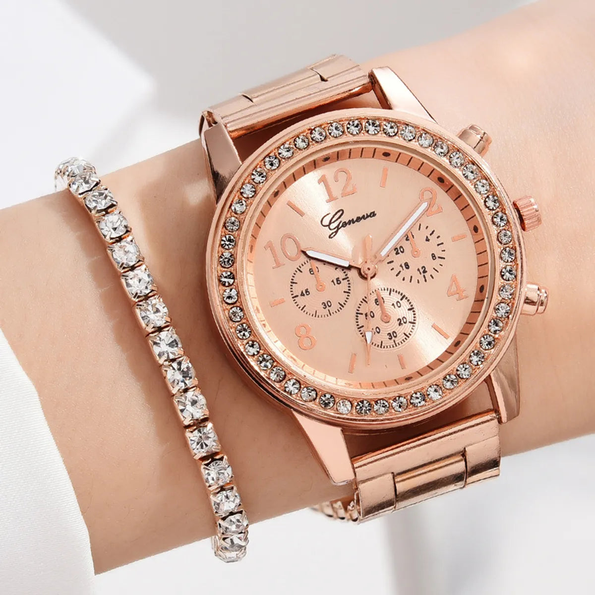 Simple Style Geometric Single Folding Buckle Quartz Women'S Watches