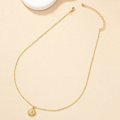 Simple Style Geometric Solid Color Alloy Wholesale Pendant Necklace