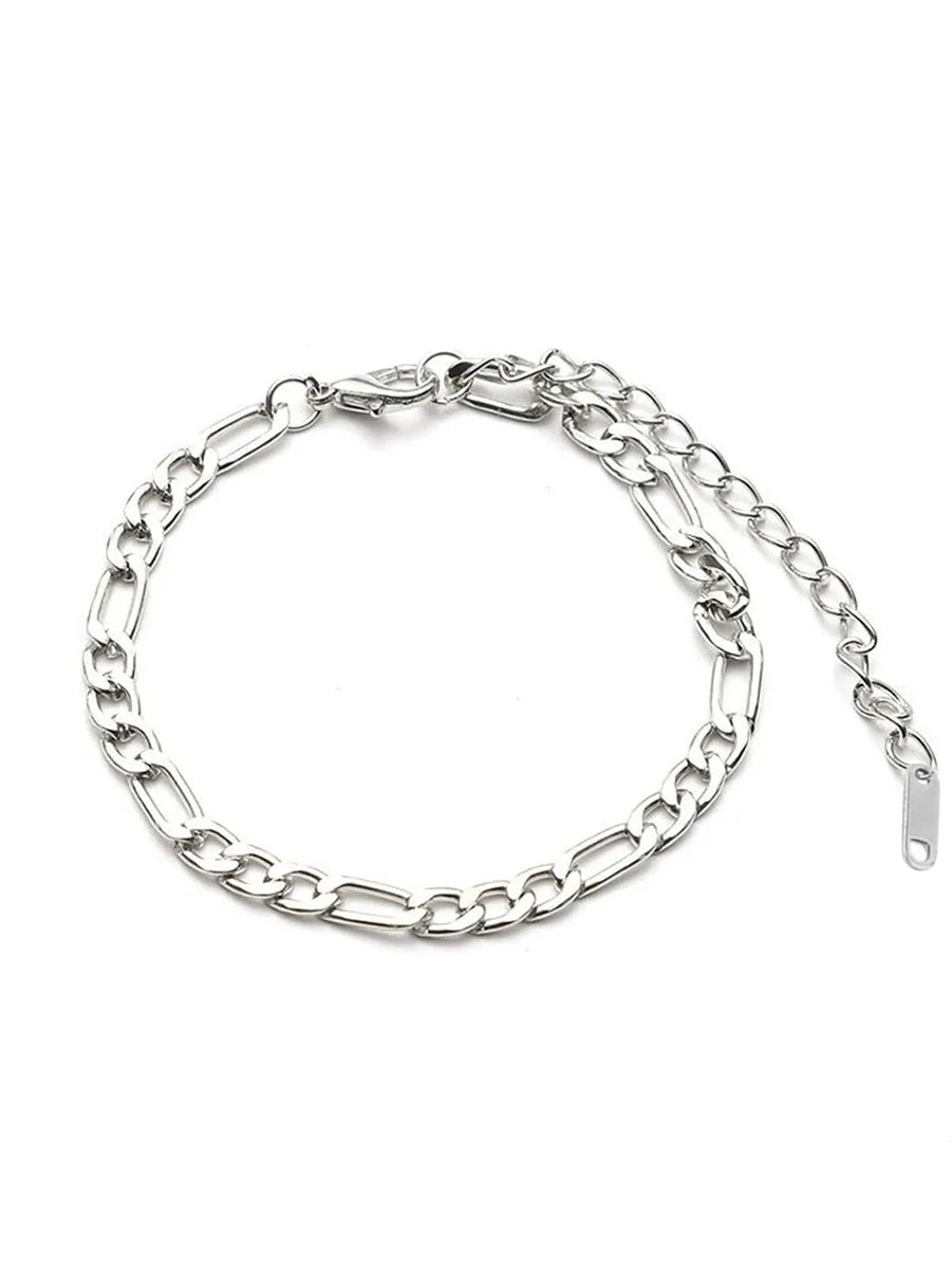 Simple Style Geometric Solid Color Stainless Steel Bracelets