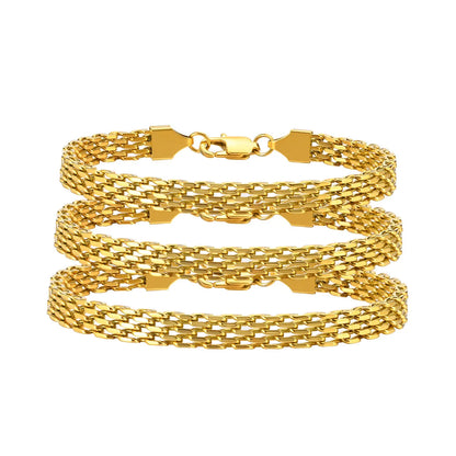 Simple Style Geometric Solid Color Stainless Steel Plating 18k Gold Plated Bracelets