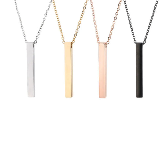 Simple Style Geometric Solid Color Stainless Steel Plating Gold Plated Silver Plated Necklace