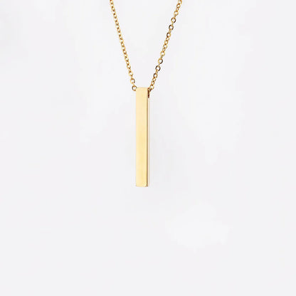 Simple Style Geometric Solid Color Stainless Steel Plating Gold Plated Silver Plated Necklace