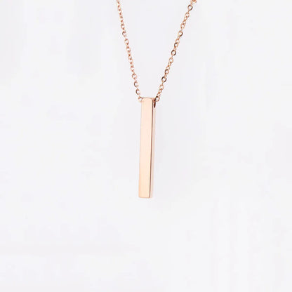 Simple Style Geometric Solid Color Stainless Steel Plating Gold Plated Silver Plated Necklace