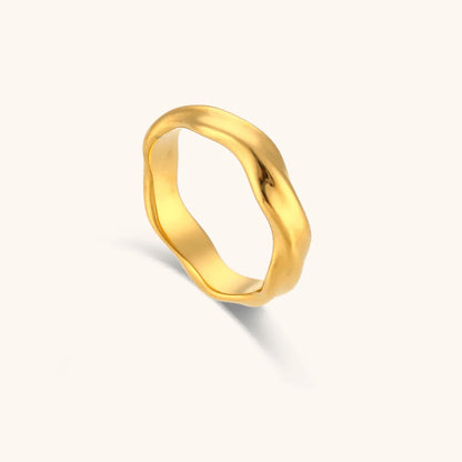 Simple Style Geometric Solid Color Stainless Steel Rings 1 Piece