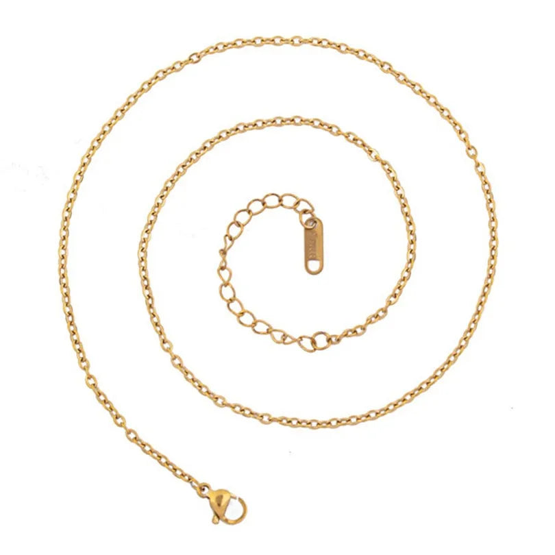 Simple Style Geometric Solid Color 304 Stainless Steel Plating 18K Gold Plated Unisex Necklace