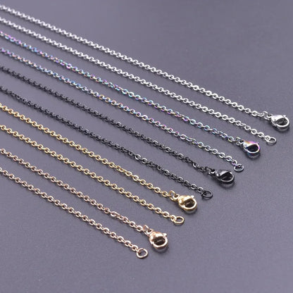 Simple Style Geometric Solid Color 304 Stainless Steel Plating 18K Gold Plated Unisex Necklace