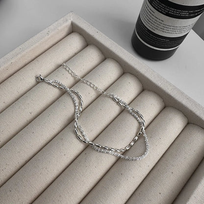 Simple Style Geometric Solid Color Sterling Silver Plating Silver Plated Bracelets