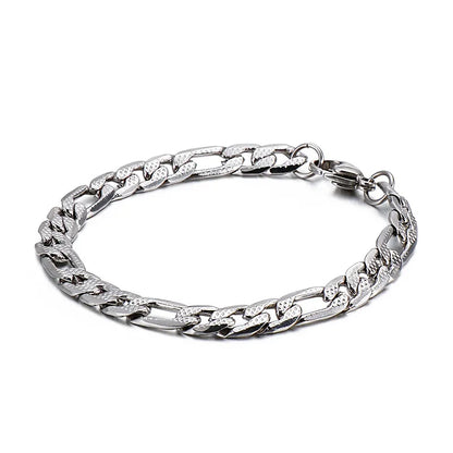 Simple Style Geometric Solid Color Titanium Steel Plating Unisex Bracelets