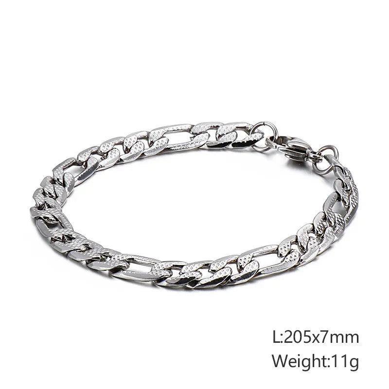 Simple Style Geometric Solid Color Titanium Steel Plating Unisex Bracelets