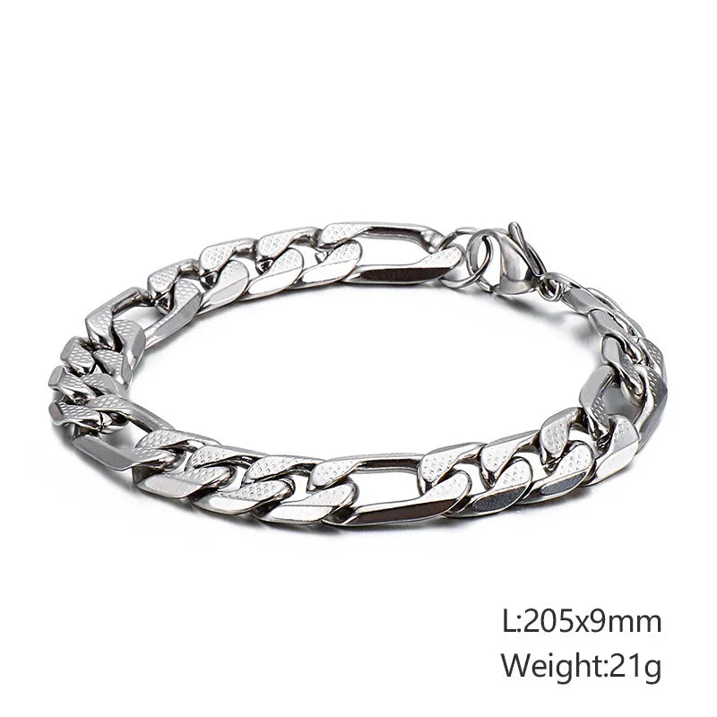 Simple Style Geometric Solid Color Titanium Steel Plating Unisex Bracelets