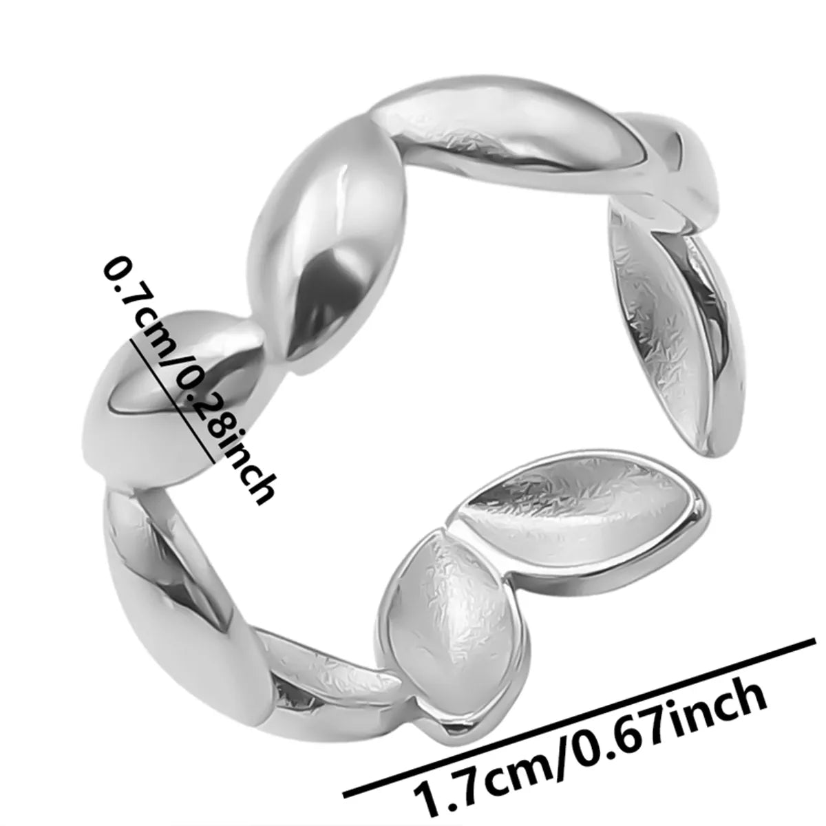 Simple Style Geometric Stainless Steel 18k Gold Plated Open Rings