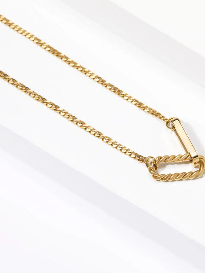 Simple Style Geometric Stainless Steel 18k Gold Plated Pendant Necklace