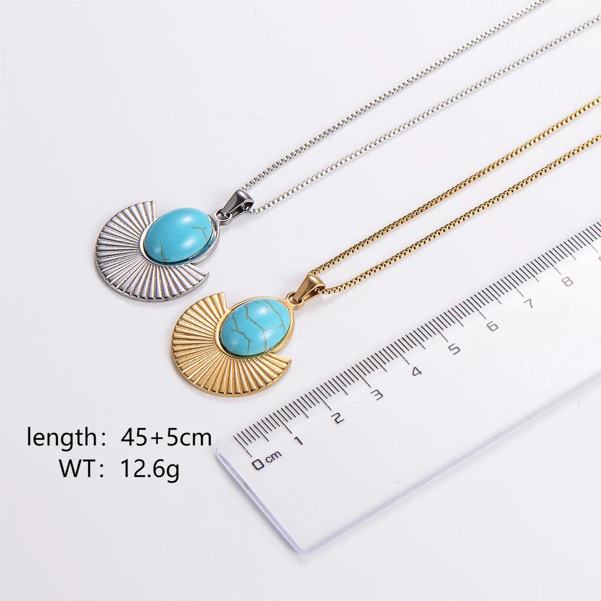 Simple Style Geometric Stainless Steel 18k Gold Plated Pendant Necklace