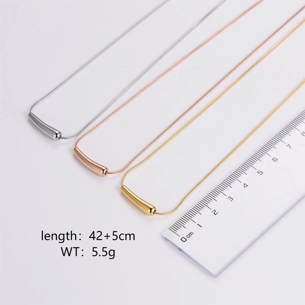 Simple Style Geometric Stainless Steel 18k Gold Plated Pendant Necklace