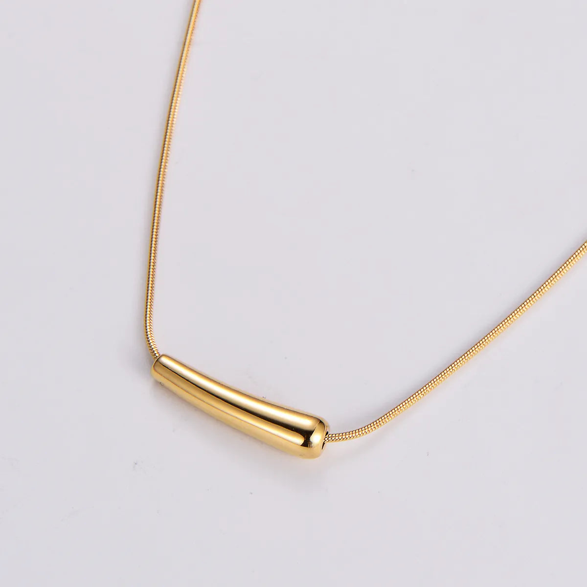 Simple Style Geometric Stainless Steel 18k Gold Plated Pendant Necklace