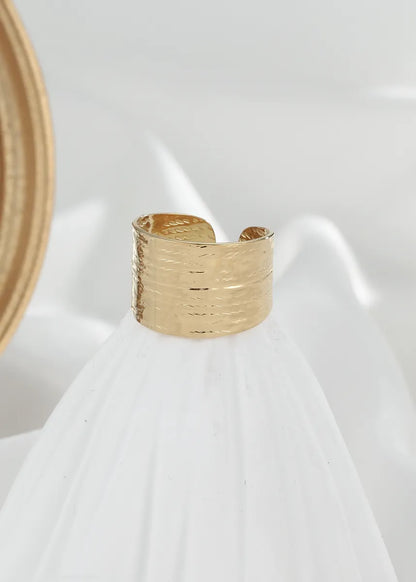 Simple Style Geometric Stainless Steel 18k Gold Plated Rings