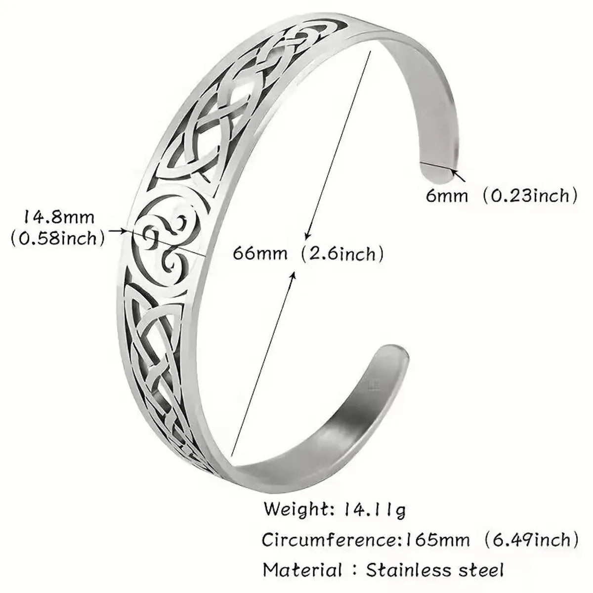 Simple Style Geometric Stainless Steel Bangle