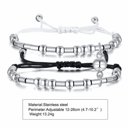 Simple Style Geometric Stainless Steel Bracelets 1 Pair