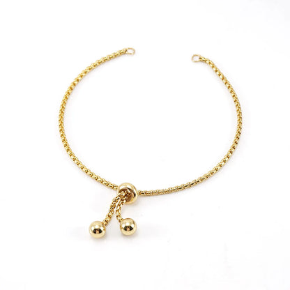 Simple Style Geometric Stainless Steel Bracelets Gold Plated Stainless Steel Bracelets