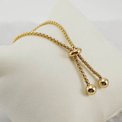 Simple Style Geometric Stainless Steel Bracelets Gold Plated Stainless Steel Bracelets