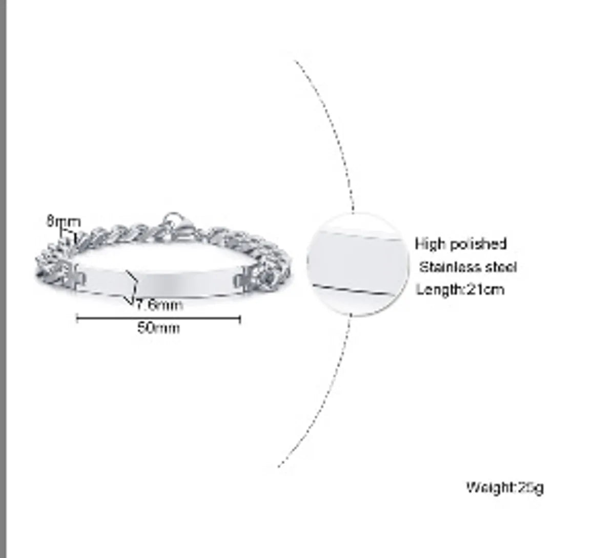 Simple Style Geometric Stainless Steel Bracelets Stainless Steel Bracelets