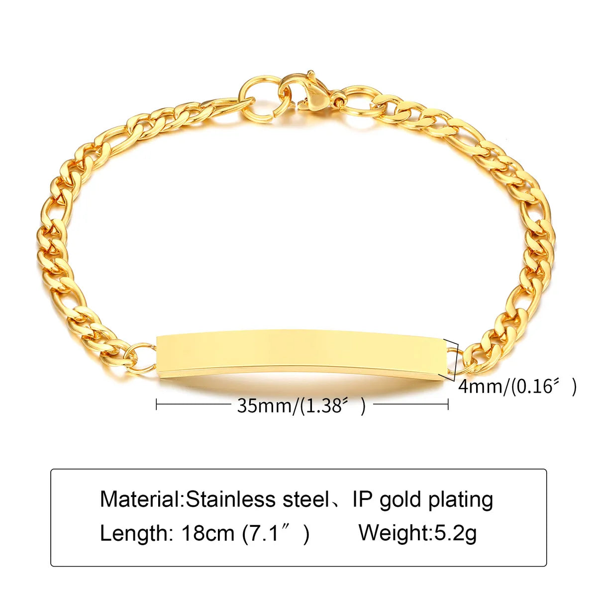 Simple Style Geometric Stainless Steel Bracelets Stainless Steel Bracelets