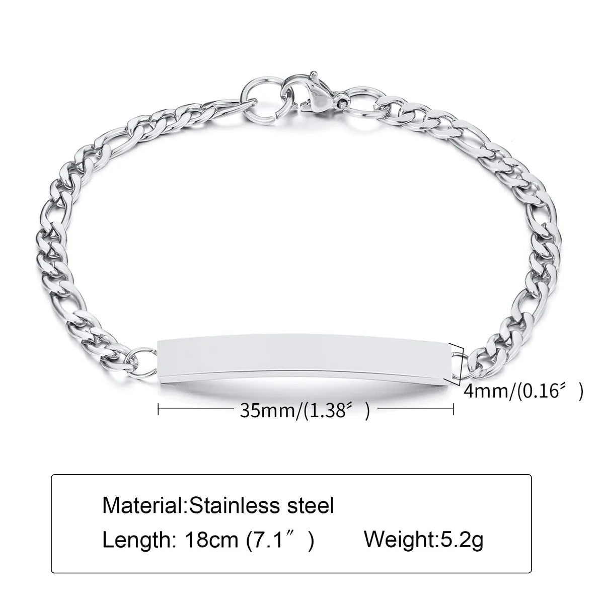 Simple Style Geometric Stainless Steel Bracelets Stainless Steel Bracelets