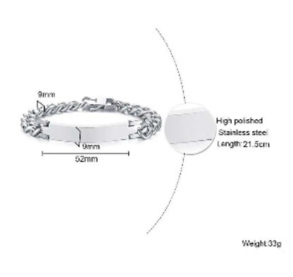 Simple Style Geometric Stainless Steel Bracelets Stainless Steel Bracelets