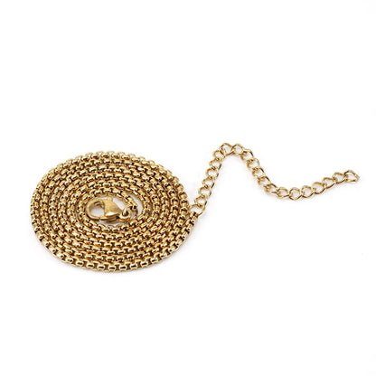 Simple Style Geometric Stainless Steel Chain Gold Plated Necklace