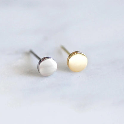 Simple Style Geometric Gold Plated Stainless Steel Ear Studs