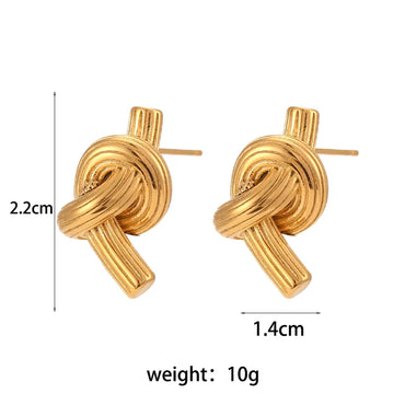 Simple Style Geometric Plating Stainless Steel Gold Plated Ear Studs