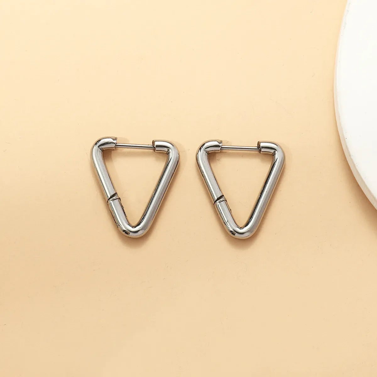 Simple Style Geometric Stainless Steel Earrings 1 Pair