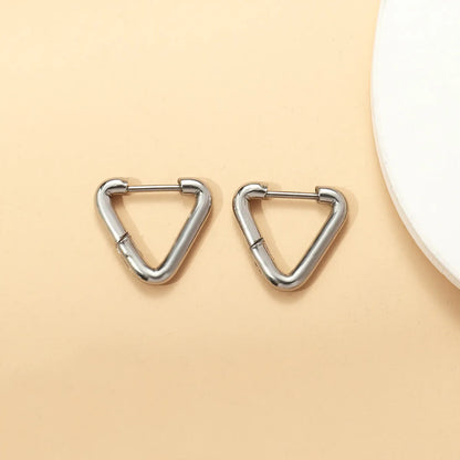 Simple Style Geometric Stainless Steel Earrings 1 Pair