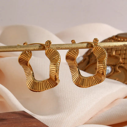 Simple Style Geometric Irregular Plating Stainless Steel Gold Plated Earrings